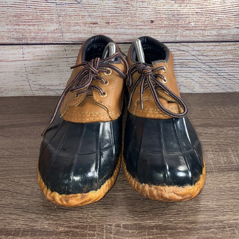 Men's Vintage Colorado Blue and Tan Duck Steel Shank Shoes Size 9
